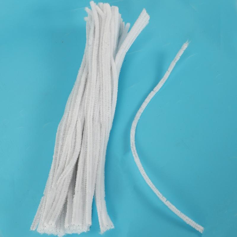 100 Pcs 30cm creation pipe cleaners, white
