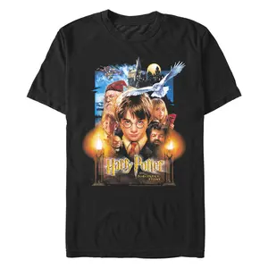 Men's Harry Potter Sorcerer's Stone Movie Poster T-Shirt, Apparel, Menswear