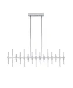 Alsy 43"W Modern Chic LED Chrome Finish Island Pendant Dining Light Fixture