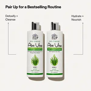 Back to Nature Aloe Vera Shampoo & Deep Conditioner System | Hydrating & Scalp-Soothing Vegan Hair Care