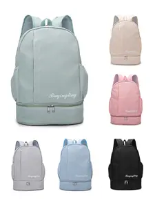 Waterproof Dry Wet Separated Swimming Bag, Gym Bag, Portable Beach Bag, Backpack for Students, Outdoor Sports, Hiking, Camping, Travel