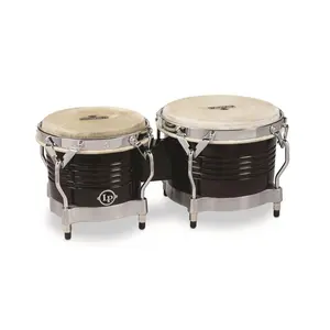 212 MAIN Matador Bongo Drums - Dark Brown Percussion Instrument with Chrome Hardware
