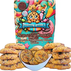baked to order Homestyle Chocolate Chip Oatmeal Walnut Cookies - Freshly Baked Cookies - Gourmet, Gourmet, Soft, and Chewy Cookies - Perfect for Snacks, Gifts, chocolate lover snack dessert cousin cookies chocolate chip cookies crumbl