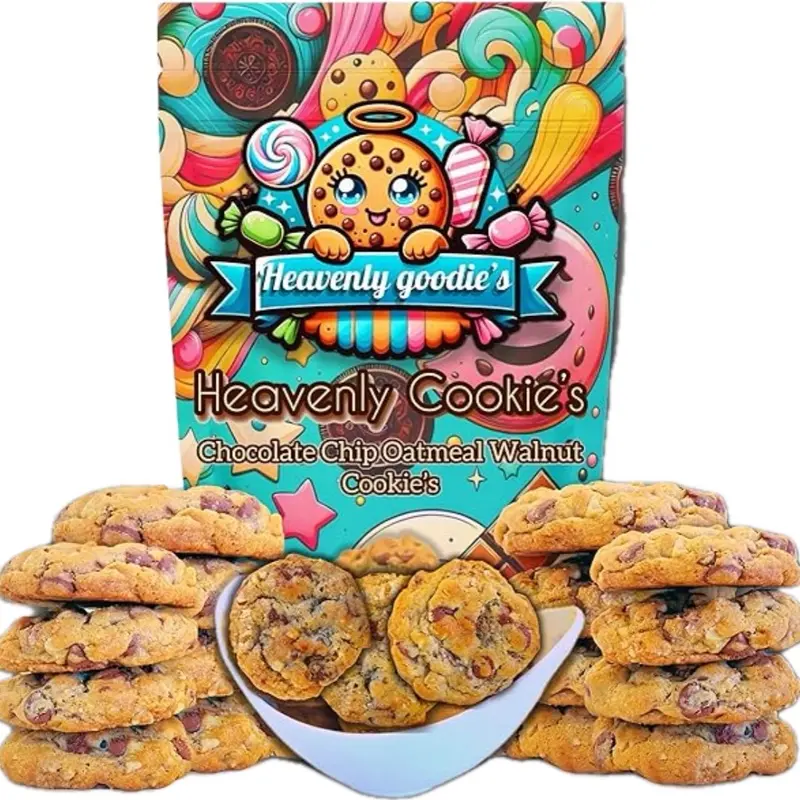 baked to order Homestyle Chocolate Chip Oatmeal Walnut Cookies - Freshly Baked Cookies - Gourmet, Gourmet, Soft, and Chewy Cookies - Perfect for Snacks, Gifts, chocolate lover snack dessert cousin cookies chocolate chip cookies crumbl