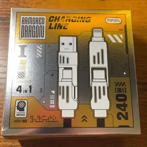 Product Review of MFish Armored Dragon I 4-in-1 Multi 240W Fast Charging super Liquid Silicone Cable with USB A Type C Lightning for iPhone17&Samsung Laptops  Charger from M**K