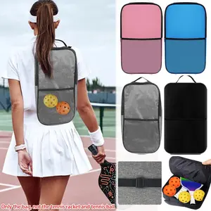 Pickleball Racket Bag, Large Capacity Pickleball Racket Backpack, Lightweight Portable Pickleball Gear Storage Bag, Net Pocket Design, Holds 2 Rackets & Balls, Four Colors Available