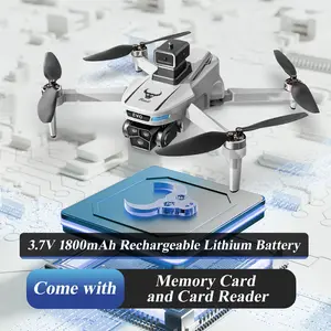 Drone with 4K Dual Cameras, 3.5 Inches Remote Control with Screen, 64G Memory Card and Card Reader, Brushless Motor, Obstacle Avoidance, Optical Flow Hovering, Headless Mode, Real-time Image Transmission, Gesture Photography