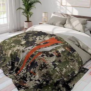 SITKA Gear Camo Pattern Velvet Blankets Decor Multifunction Soft Office Bedding Blankets Plush Thin Quilt
