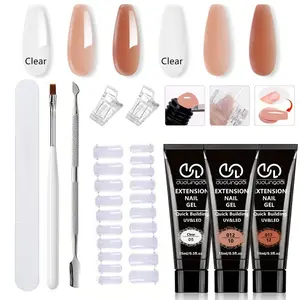 Dld 3 Color Polygel Extension Gel, Strengthening Shaping Design, Long-Lasting Glossy Finish, Salon Grade Nail Gel for Daily & Creative Nails, UV Gel Manicure