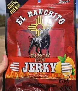 Blazing Hot NEW LOOK El Ranchito Crunchy Beef Jerky Net Wt. 2 oz