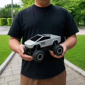 RC Cars Remote Control Car, 4WD Off-Road Truck, Metal Shell LED Headlights Offroad Monster RC Truck, 4x4 All Terrain Hobby RC Cars Toys for Boys Kids Adults Gifts 8-12