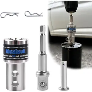 Trailer Jack Crank Handle Adapter with 1/2" Adapter Bit, Stainless Trailer Jack for Top Wind Crank Handle