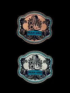 Farm Girl Western Style Acrylic Laser Engraved Hat Patch