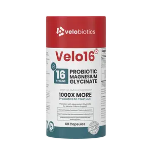 Velo16 Microencapsulated Probiotic + Magnesium Glycinate | Sleep Support, Stress Relief & Gut Health, 16 Strains, 60 Caps