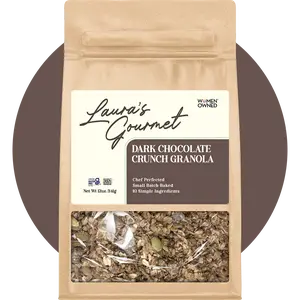 Laura's Gourmet Granola - Dark Chocolate Crunch, Chef's Granola Blend with Premium Dark Chocolate & Toasted Pepitas