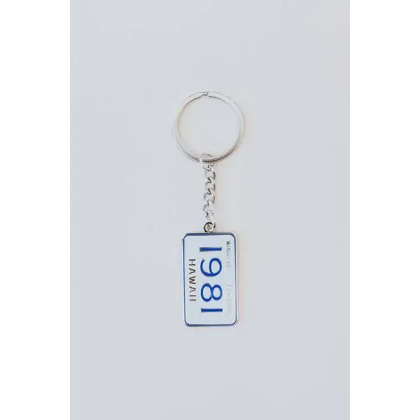 Wings Hawaii Enameled Keychain - 1981