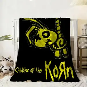 Premium K-Korn Rock Band Music Throw Flannel Blanket, Fluffy Soft, Warm & Skin-Friendly, Perfect for Sofa, Bed, Office Nap, Winter Comfort