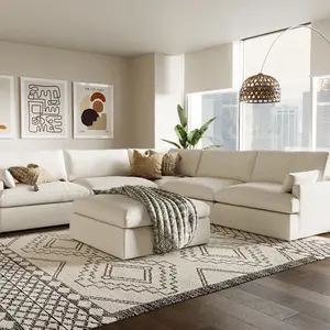 Louisa - Modern Beige Sectional Sofa