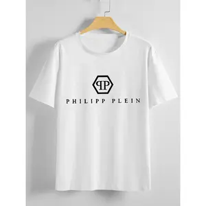 Philipp Plein Style PP Logo Oversized T-Shirt| Luxury High Street Hypebeast Tee| Casual Fashion Top