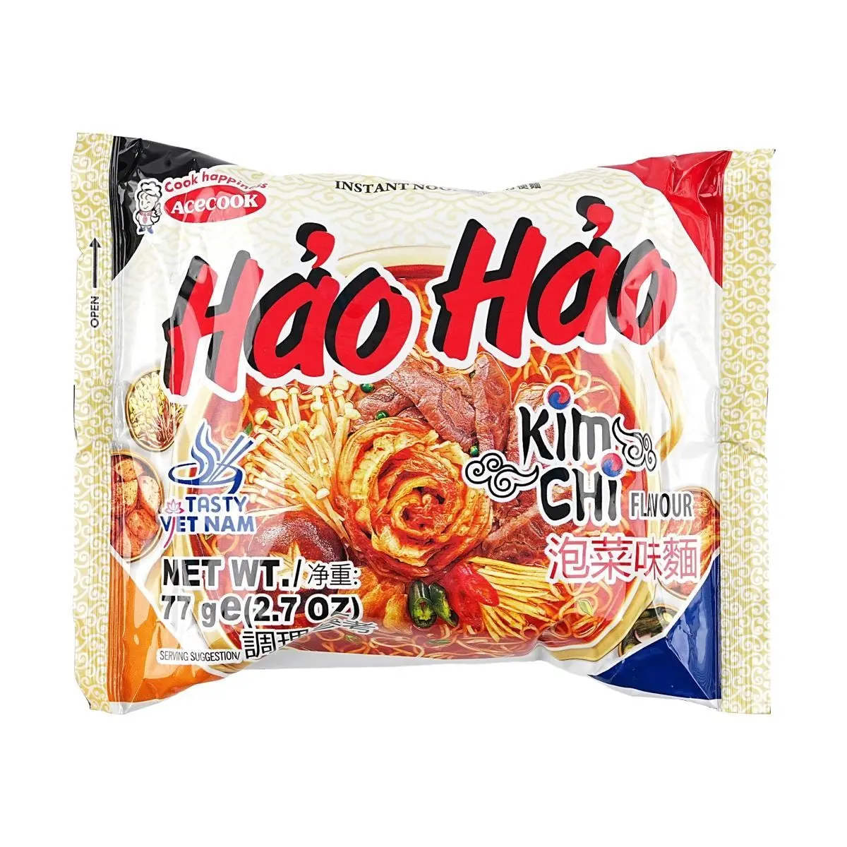 Acecoom Vietnam HAOHAO Kimchi Flavor Instant Noodles - 75g | Authentic Vietnamese Taste