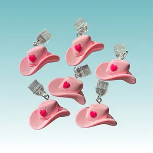 Pink Cow Girl Hat USB-C Dust Plug Charm for Kindle E-reader (1 ct) - Phone Accessory Cellphone Smartphone