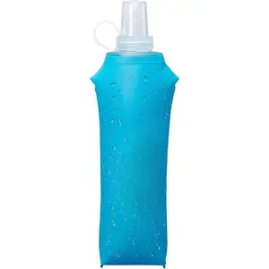 Running Vest Soft Flask, BPA-Free 500ml Collapsible Water Bottle for Hydration Backpack, Folding Running Water Bottle for Running Hiking Cycling Climbing