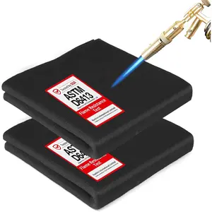 Fireproof Welding Blanket 12x12 Inch 2 Pack, 10mm Thick Heat Resistant Soldering Mat, UL and SGS Certified Insulation Pad for Plumbing, HVAC, Welding and Brazing