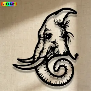 1pc Avant - Garde Elephant Head Metal Wall Art, Avant - Garde Elephant Head Statue Mural, Iron Craft, Perfect for Living Room, Garden, Zoo Corner Decor, Highquality Engraving, Artistic Metalwork, Christmas Decor, Ideal Gift for Nature Lovers