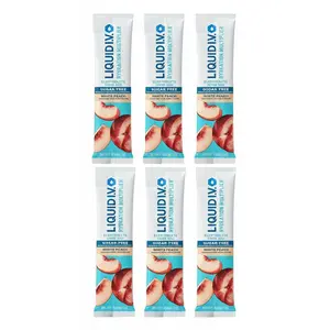 Hydration Multiplier Sugar Free Electrolyte Drink Mix - White Peach - 6x0.45oz 0.45oz Day Use