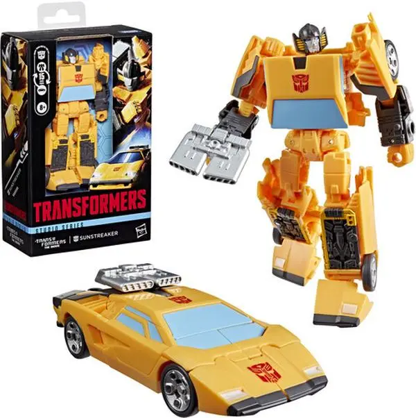 The Transformers The Movie Studio Series Deluxe Class Sunstreaker Collectible Action Figurine - Car Mode Statue