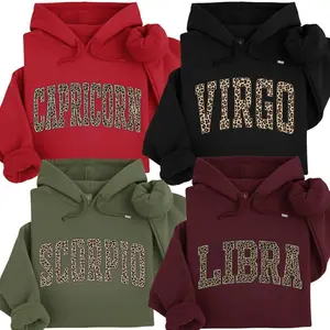 [LEAVE A NOTE OR NOT EST YEAR] Full 12 Zodiac Hoodie, zodiac leopard print hoodie astrology sign hoodie zodiac streetwear hoodie horoscope gift hoodie zodiac aesthetic astrology lover gift animal print zodiac hoodie