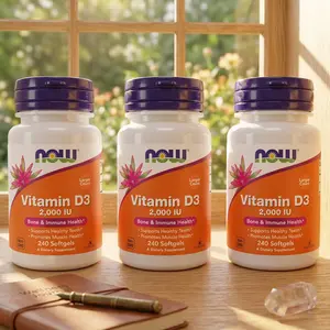 NOW Foods Supplements, Vitamin D-3 2000 IU, High Potency, Structural Support, Immune and Bone Health Support Supplement, 240 Softgels, Non GMO Gluten Free Made in USA