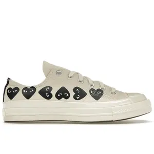 Converse Men's Chuck Taylor All Star 70 Ox Comme des Garcons PLAY Multi-Heart Milk, from StockX