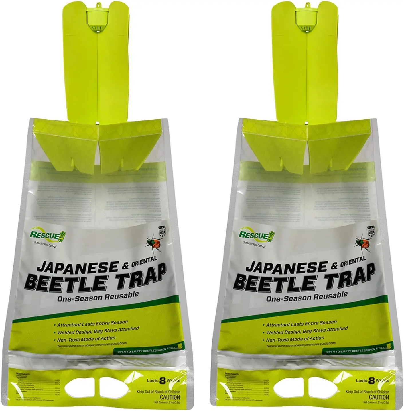 RESCUE! Japanese Beetle Trap – Reusable Bag - 2 Traps