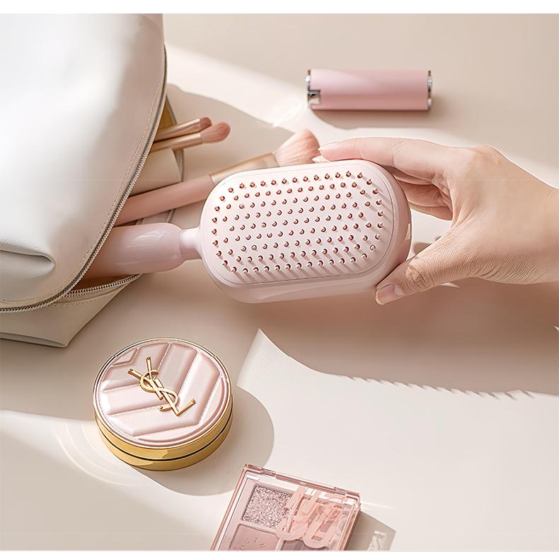 PAXA Air Cushion Massage Comb Hollow Massage Comb Cylinder Styling Curl Comb - Daily Care and Detangling, Massage for Scalp, Heat Resistant Companion for Hair Blowing and Styling