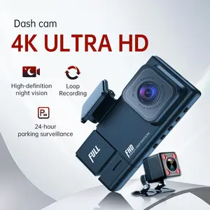 TikTok Viral 4K Ultra HD Dash Cam with Smart Loop Recording 24H Parking Monitoring Night Vision F2 0 Aperture Wide Dynamic Range WDR Phone App for iOS Android 2160P Driving Safety Gift