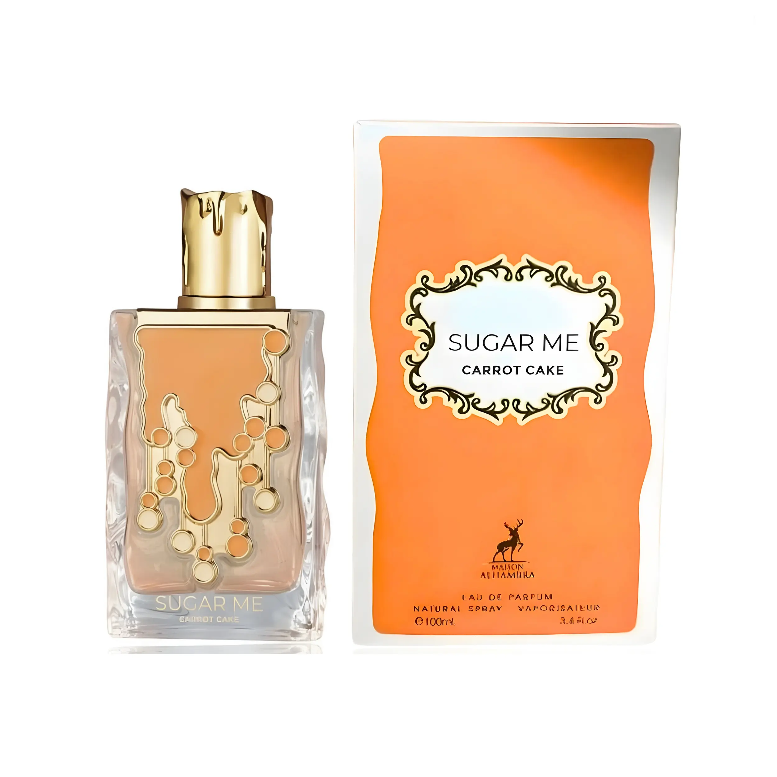 MAISON ALHAMBRA Sugar Me Carrot Cake EDP for Women, Aromatic Sweet Scent with Spicy Cheesecake & Amber Vanilla Notes, 3.4 fl oz