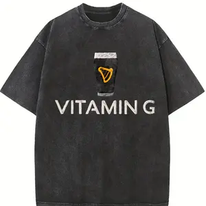Vitamin G Guinness Beer T-Shirt, Funny Embroidered Beer Shirt, St. Patrick’s Day Gift, Irish Pub Party Tee Beer Lovers