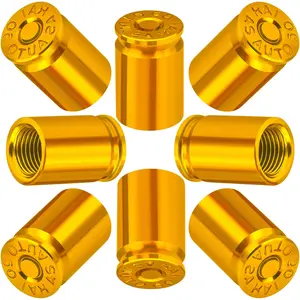 8PCS Bullet Shell Tire Valve Stem Caps, Aluminum Alloy Car Air Stem Cap, Universal Dustproof Tire Valve Stem Covers for Cars, SUV, Trucks, Bikes, Motorcycles, Bicycles, Car Accessories