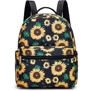 Trendy Mini Backpack for Teen Girls - Polyester Cute Patterned Small Daypack for Casual Outings & Shopping