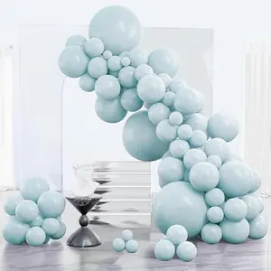 PartyWoo Dusty Blue Balloons 85pcs Different Sizes of 18 12 10 5 Inch Light Blue Aqua Boho Balloon Arch Kit Garland for Graduation Baby Shower Gender Reveal Birthday Party Decorations Blue-F28