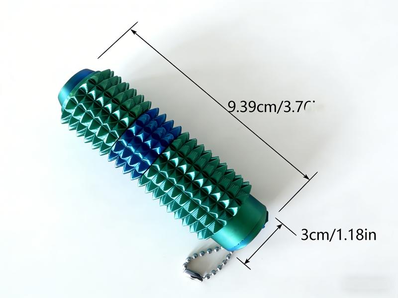 Little Ouchies Grippie 5-in-1 Stim Fidget Keychain | 3D Printed Portable Stress Relief Toy with Button Clicks, Spinners & Spiky Grip | Pocket Mini Pain Stim Fidget for Adults, Novelty Gift