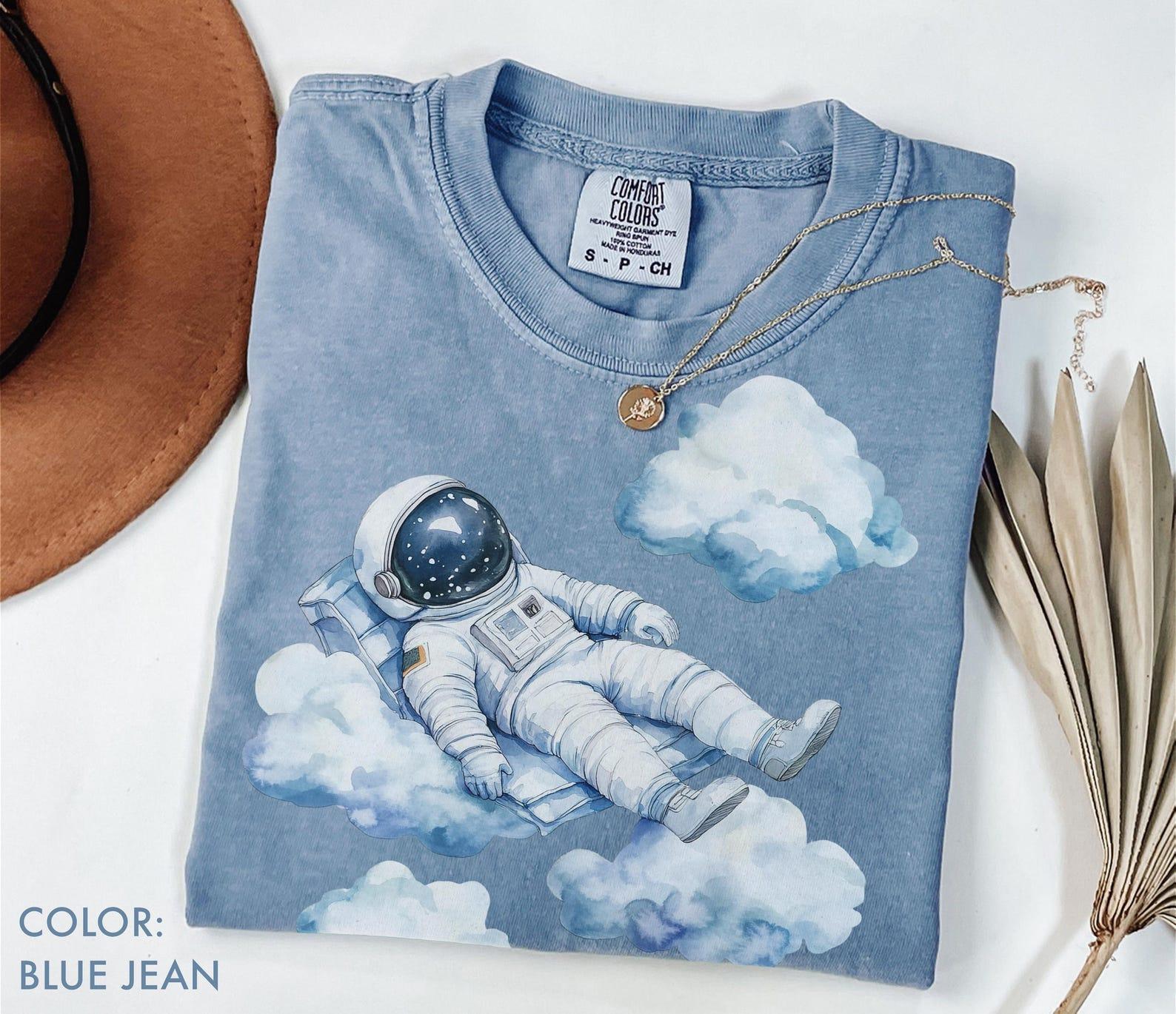 Comfort Colors Space Astronaut T-Shirt, Dreamy Galaxy Graphic Tee, Cosmic Cloud Shirt, Astronomy Gift for Space Lovers