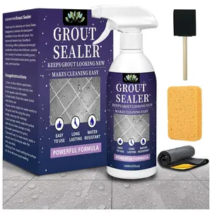 Grout Sealer,35 OZ Long LastingGrout Sealer for Shower, Floor, Kitchen -  Clear Grout Sealant for Stone, Bathroom, Marble