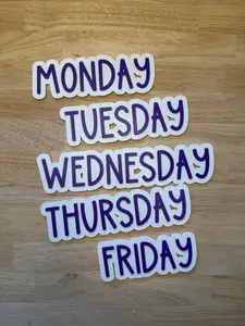 Teacher Board Magnetic Signs – Days of the Week