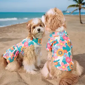 Hawaiian Print Dog Beach Shirts & Skirts Lightweight Clothing for Autumn Summer Small Medium Large Sizes Couples