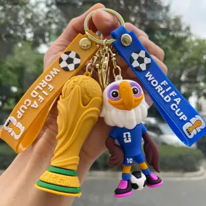 Buy 1 Get 1 Free 2026 World Cup Mascot Keychain Soccer Cartoon Keyring Small Gift
