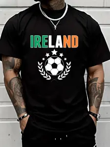 100% Cotton Unisex Proud Ireland Soccer Fans Jersey - Support Irish Football T-Shirt Suitable For All Seasons