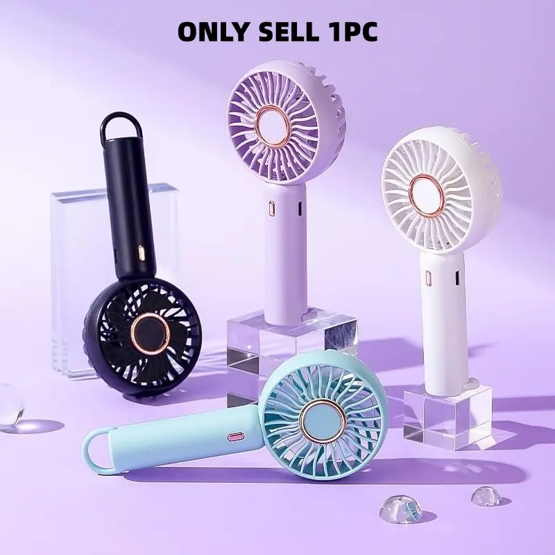 USB Rechargeable Portable Fan, Pocket-Sized Handheld Cooling Device, Ideal for Travel & Home Use, Compact Lightweight Air Circulator, Mini Air Cooler Fan, Handheld Fans
