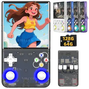 VILCORN R36 Ultra 4inch IPS Screen Handheld Game Player, 1 Piece Retro Pocket Video Player, Open Source Console, Rechargeable Portable Game Console for Home & Travel, Handheld Gaming Console, Protective